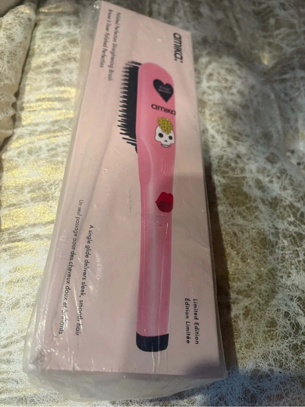 amika Limited Edition Polished Perfection Straightening Brush - sealed